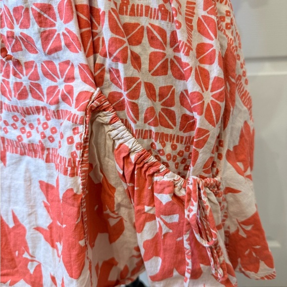 Floral Cutout Dress with Ruffle Sleeves - Picture 3 of 6